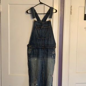 American Eagle loose fit Denim overalls sz Medium